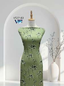Tissu satiné tissé imprimé floral 100 % polyester 60 GSM 58/60 pouces léger respirant unisexe pour vêtements spéciaux de mariage - Product Image 5