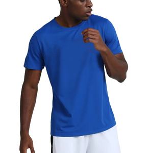 T-shirts d'entraînement de gymnastique de loisirs d'été pour hommes séchage rapide léger 100% coton T-shirts de sport respirants à haute élasticité Worested - Product Image 3