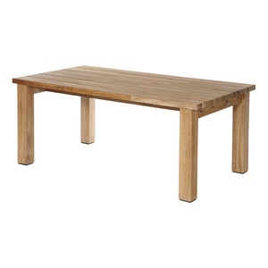 Rectangular Solid Wood Dining Table Modern Minimalist Design Durable Waterproof 6 Seater Stable Outdoor Indoor Home Furniture - Product Image 1