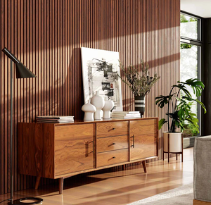 Panel de Pared Acanalado de Madera Maciza MDF con Fibra de Poliéster con Efecto Estrellado 3D, Precio de Fábrica, Paneles Acústicos Interiores Ecológicos - Product Image 1