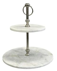 2 Tier Marble <b>Cake</b> <b>Stand</b> For Cupcakes Pastry And Dessert Serving Display For Party Event And Home Table Decoration - Product Image 4