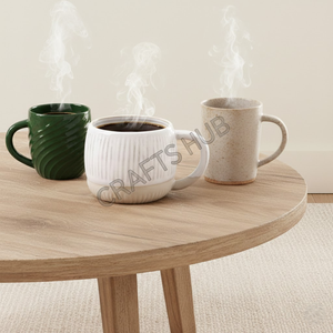 CRAFTS HUB Taza de Cerámica Ecológica Personalizable de 200-400 ml con Patrón Clásico de Mármol, Apta para Lavavajillas y Microondas, Caja de Regalo - Product Image 4