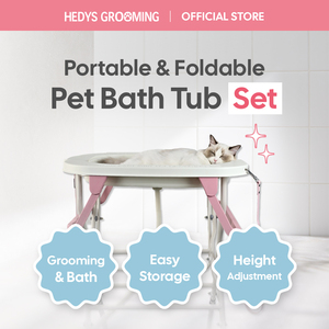 HEDYS GROOMING <b>Portable</b> Adjustable Pet <b>Bath</b> Tub Stand-3-Level Height Foldable Stable Lightweight Frame for Grooming - Product Image 2