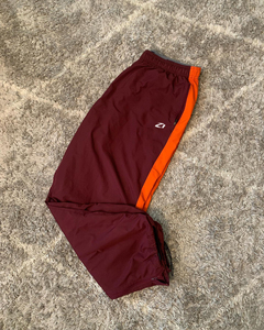 Men Burgundy Nylon <b>Track</b> Pants Contrast Side Stripe Lightweight Jogger <b>Trousers</b> Elastic Waist Streetwear Custom Supply - Product Image 5