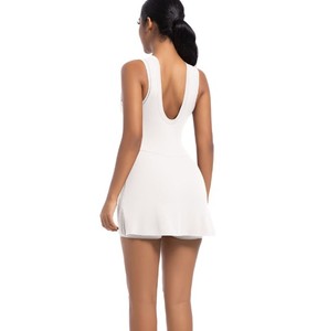 Combinaison de sport respirante et à séchage rapide pour femme, écologique, pour la gym, le fitness, le tennis, avec pantalon extensible doux et uni pour la course à pied - Product Image 6