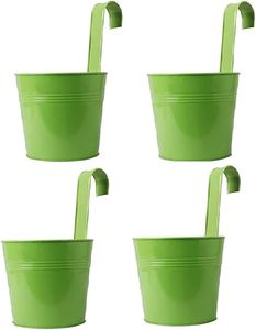 Macetas Colgantes de Metal Modernas con Gancho, Maceteros Vintage de Hierro en Tonos Pastel para Barandilla de Balcón, Valla de Jardín, Decoración Interior y Exterior - Product Image 4