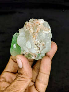 Natural Green Apophyllite with Mordenite <b>Crystal</b> <b>Cluster</b> Premium Mineral Specimen Healing Display Collectible Stone India Origin - Product Image 2
