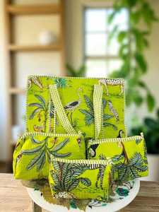 Bolsa de Mano de Algodón Puro Ecológica Acolchada a Mano de Moda con Bolsillos Interiores/Exteriores - Diseño Floral Múltiple para Uso Diario y Compras - Product Image 5