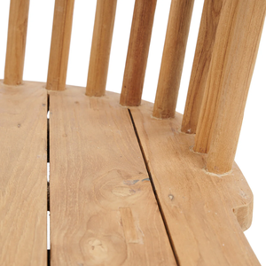 Canapé d'extérieur compact Moza en bois massif 2 places, léger, résistant à l'eau, finition naturelle, idéal pour petit balcon - Product Image 4