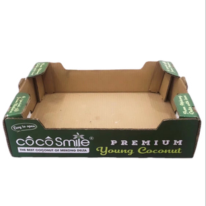 กล่องกระดาษลูกฟูกแข็งแรง 5 ชั้น รุ่น 18 พิมพ์ออฟเซ็ต ขนาด 48*34*10 ซม. สำหรับบรรจุภัณฑ์ส่งออกมะพร้าว ยี่ห้อแอนท์ฟาร์ม รีไซเคิลได้ - Product Image 1