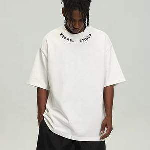 Camisetas Bordadas Extra Grandes con Hombros Caídos, Diseño Personalizado de Verano, Estilo Urbano, para Hombre, OEM - Product Image 5