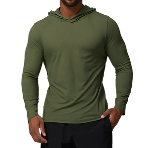 Sudadera con Capucha para Hombre, Diseño Color Block, Corte Regular, Tejida, Informal, para Otoño, Rojo, Gris, Negro - Product Image 1
