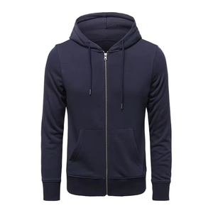 Men's 100% Cotton Fleece Solid Spring Eco-Friendly Breathable OEM Oversized Front Custom Logo Hooded Pullover Hoodies - Product Image 1