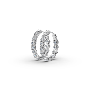 Boucles d'oreilles en diamant rond de qualité supérieure, 4,00 ct, forme ovale - Product Image 5