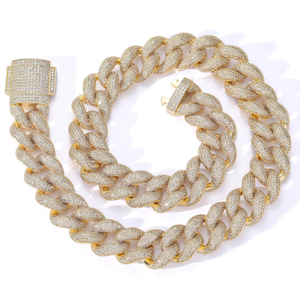 <b>ICED</b> <b>Out</b> Cuban Link <b>Chain</b> Hip Hop Necklace Gold Silver Bling CZ Heavy Choker Mens Womens Rapper Jewelry Thick Curb Link Mesh - Product Image 2