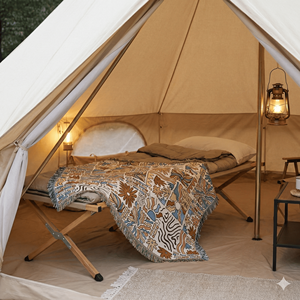 Couverture de camping en coton compacte, durable et de haute qualité, pliable, facile à transporter, confortable, tapis de couchage pour canapé, légère - Product Image 3