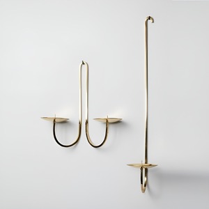 Stainless Steel Wall Mount Candlestick Holder Minimalist Design Home Decoration Durable Metal Candelabra - Product Image 2