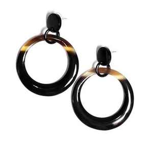 Boucles d'oreilles en corne de buffle 100% naturelles, très demandées, bijoux en corne pour femme, design tendance, vente chaude, AL MALIK CRAFT - Product Image 1