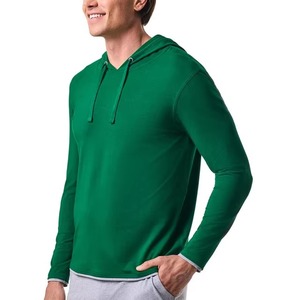 Sweat-shirt à capuche unisexe tendance en coton uni surdimensionné pour l'hiver, avec logo personnalisé sur le devant, style streetwear respirant avec poche - Product Image 2