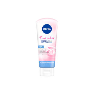Loción Corporal y Facial Nevia Pearl Bright Micro Bubbles, Espuma Limpiadora Profunda 100g (Rosa) - Product Image 1