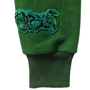Sweat à capuche zippé intégral personnalisé avec logo brodé en chenille, imprimé, pour homme, style Hip Hop Streetwear décontracté en polaire - Product Image 6