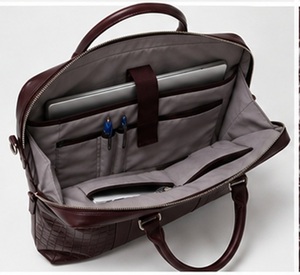 Porte-documents pour ordinateur portable en cuir véritable de qualité supérieure, grand format, style vintage, pour hommes, motif alligator, sac de messager professionnel, sac de travail, sac de voyage - Product Image 5