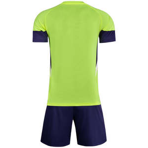 Ensemble de maillot et short de football jaune et bleu pour homme, respirant, en polyester, uniforme de sport pour adulte - Product Image 6