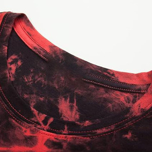 T-shirts OEM Streetwear 100% Coton Tie-Dye pour Hommes, Col Rond Couleur Unie, Manches Courtes, Impression Personnalisée, Fournisseur de T-shirts pour Hommes - Product Image 4