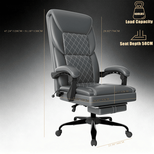 Chaise de bureau ergonomique avec support lombaire gonflable, chaise d'ordinateur confortable et large, repose-pieds, chaise de gaming avec système S Linked - Product Image 5