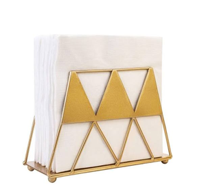 Nuevo Soporte de Papel Tisú de Latón, Organizador Decorativo, Moderno Soporte Geométrico de Latón para Caja de Papel Tisú - Product Image 1