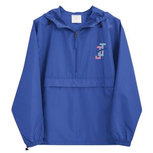 Veste unisexe pliable bleu roi brodée coupe-vent légère résistante à l'eau pour l'extérieur – Vêtement de mode haut de gamme - Product Image 2