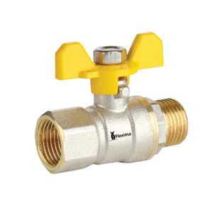 Robinet à bille en laiton 3/4'' x 15 mm avec poignée longue et joint PTFE pour eau à haute température, usage résidentiel et commercial - Product Image 1