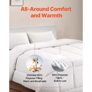 <b>King</b> <b>Size</b> 102 X 90 in Soft Machi Down Alternative Quilted <b>All</b> <b>Season</b> <b>Duvet</b> Insert Comforter with 4 Tabs - Product Image 2