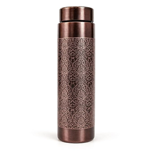 Luxury Pure Copper Hydration Vessel Handmade Drinking <b>Bottle</b> for Home Kitchen Outdoor Activities and Travel - Product Image 1