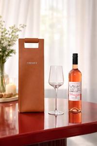 Portable Travel Genuine Leather <b>Wine</b> Holder Durable Single <b>Bottle</b> Carrier Bag Vintage Outdoor Picnic <b>Wine</b> Tote LEB-0091B - Product Image 4