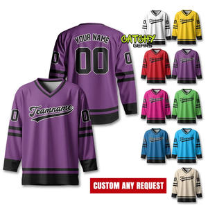 Maillot de Hockey sur Glace Sublimé Personnalisé 100% Polyester Séchage Rapide Unisexe Adulte Sans quantité minimale de commande Broderie - Product Image 1