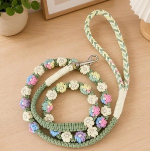 Premium Eco-Friendly Adjustable <b>Dog</b> <b>Leash</b> for <b>Dogs</b> Heavy Duty Cotton Walking Lead with Animal Pattern and Comfortable Handle - Product Image 1