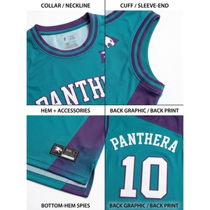 Ensemble de maillots de basket-ball personnalisés pour hommes, 210-220 GSM, polyester, séchage rapide, impression par sublimation, maille éblouissante, style rétro, débardeurs - Product Image 4