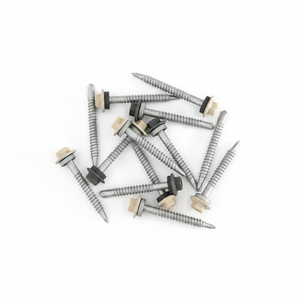 Tornillo Autoperforante de Cabeza Plana Modelo PDC 12 con Arandela EPDM Adhesiva, Acero al Carbono Clase 4.8 6.8, Cromado, Zincado/Galvanizado, Rosca Gruesa - Product Image 3