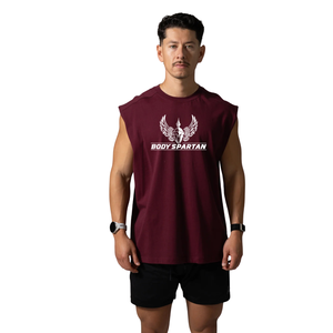 เสื้อกล้ามสีแดงเบอร์กันดีสำหรับผู้ชาย น้ำหนักเบา เหมาะสำหรับออกกำลังกาย ฟิตเนส ใส่ลำลอง ออกกำลังกายในยิม กระชับกล้ามเนื้อ เสื้อผ้าสำหรับฤดูร้อน - Product Image 1