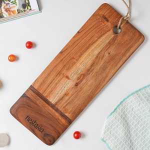 Plateau décoratif en bois à motif unique, rectangulaire, motif végétal, pour fruits, vaisselle, plateaux de service en bois pour restaurant, mariage - Product Image 5