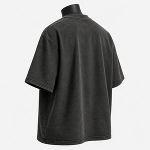 เสื้อยืดโอเวอร์ไซส์ลายกราฟิกสไตล์วินเทจสำหรับผู้ชาย ผ้าฝ้ายฟอกสีแบบแอซิดวอช สตรีทแวร์ พิมพ์ลาย รับผลิตแบบ OEM ODM - Product Image 4