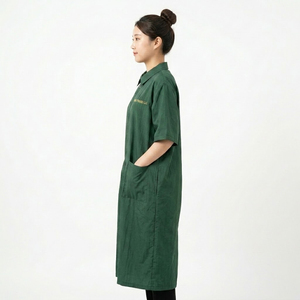 Women Drop-Shoulder-Turn Down-Collar Grooming Smock Gown \ Hair Stylist Barber Capes and Beauty Salon Hairdresser Grooming Smock - Product Image 4