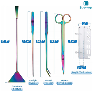 Juego de Herramientas de Acero Inoxidable de Alta Resistencia para Acuarios, Tijeras para Recortar Plantas Acuáticas, Pinzas, Kit de Herramientas para Mantenimiento de Peceras - Product Image 2