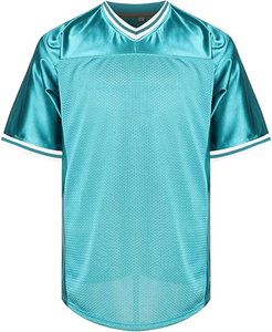 เสื้อฟุตบอลอเมริกันคุณภาพสูง สีส้ม สำหรับทุกเพศ ผลิตจากโพลีเอสเตอร์ 100% แขนสั้น ไซส์ใหญ่ ระบายอากาศได้ดี พิมพ์ลายได้ตามต้องการ สำหรับทีม - Product Image 2