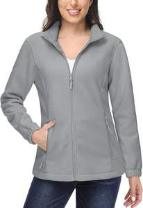Chaqueta Acolchada de Forro Polar para Mujer, con Cierre, Ligera, Suave, Cálida, con Capucha, Mangas Largas, Bolsillos, Invierno, 100% Poliéster, Tejido de Punto - Product Image 2