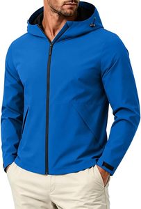 Men's Hood <b>Rain</b> <b>Jacket</b> Waterproof Windproof Windbreaker Outdoor Raincoat - Product Image 3
