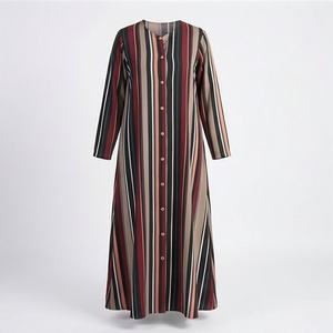2025 OEM Kimono Abaya pour femmes musulmanes, en tissu polyester épais, doux et très extensible, col en V, manches longues, pour fêtes, Ramadan, mariages - Product Image 1