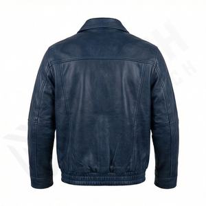 Blouson aviateur rétro en cuir NAI-0440A pour homme, style pilote, vêtement de protection pour moto, couleur personnalisable - Product Image 2