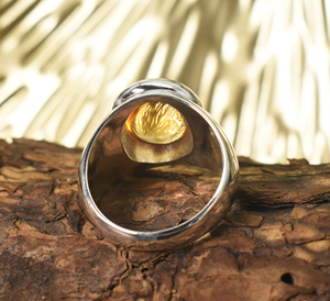 Citrine Oval Cabochon <b>Ring</b> Citrine Bezel <b>Mens</b> <b>Ring</b> November <b>Stone</b> Classic Anniversary <b>Ring</b> Vintage Citrine Wedding Ceremony - Product Image 4